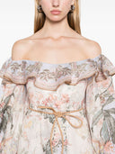Zimmermann Wylie Linen Printed Midi Dress