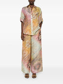 Zimmermann Tallow Printed Silk Trousers