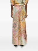 Zimmermann Tallow Printed Silk Trousers