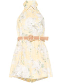 Zimmermann Acacia Printed Linen Playsuit