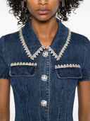 Självporträtt denim miniklänning