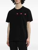 Comme des Garcons Red Hearts Baumwoll -T -Shirt