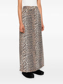 Ganni Leopard Print Long Nederdel