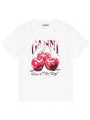 Ganni Cherry Organic Cotton T Shirt