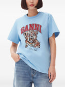 Ganni Tiger Organic Cotton T Shirt