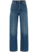 Jeans di cotone in denim Tory Burch Slim