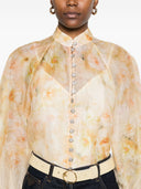 Zimmermann Crush Printed Linen Shirt