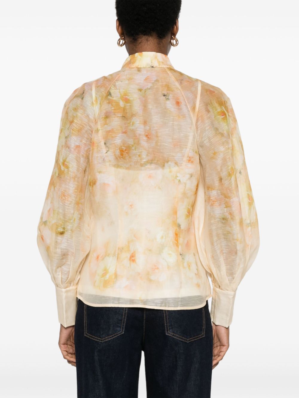 Zimmermann Crush Printed Linen Shirt