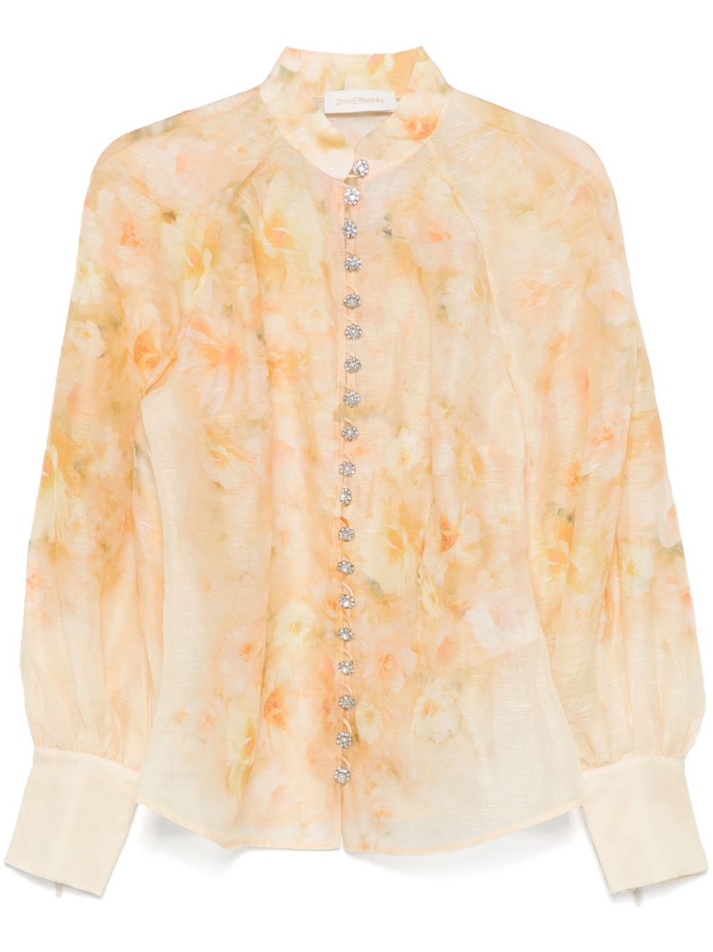 Zimmermann Crush Printed Linen Shirt