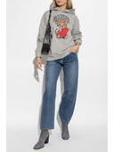 Ganni Bear Print Cotton Sweat à capuche