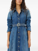 Ganni Organic Cotton Denim Maxi Dress