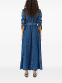 Ganni Organic Cotton Denim Maxi Dress