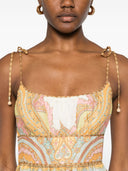 Zimmermann Maxine Printed Linen Midi Dress