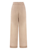 Pantaloni a larga gamba di brunello cucinelli