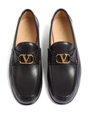 Valentino Garavani V Logo Signature Leather Loafers
