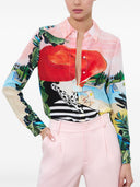 Alice + Olivia Willa Printed Shirt