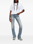 Diesel T Buxt Cropped Cotton T Shirt