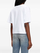Diesel T Buxt Cropped Cotton T Shirt