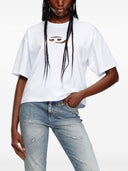 Diesel T Buxt Cropped Cotton T Shirt