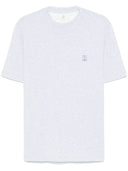Brunello Cucinelli -logo katoenen t -shirt
