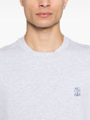 Brunello Cucinelli -logo katoenen t -shirt