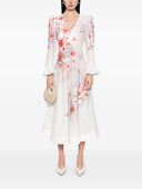 Abito lungo in lino stampato di Zimmermann Crush