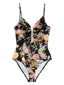 Zimmermann Tallow Printed Swimsuit