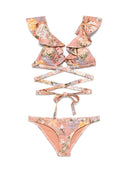 Ensemble de bikini imprimé de suif de Zimmermann