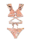 Ensemble de bikini imprimé de suif de Zimmermann