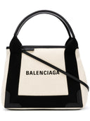Balenciaga Navy Cabas Xs Canvas Tote Bag
