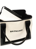 Balenciaga Navy Cabas Small Canvas Tote Bag