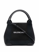 Balenciaga Navy Cabas Xs Canvas Tote Bag