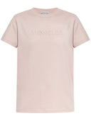Maglietta di cotone logo moncler