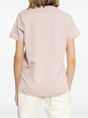 Maglietta di cotone logo moncler
