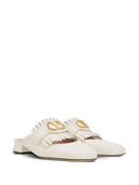 Valentino Garavani V Logo Signature Leather Slippers