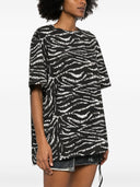 The Attico Zebra Print Cotton T Shirt