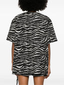 The Attico Zebra Print Cotton T Shirt