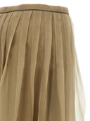 Brunello Cucinelli Silk Long Skirt