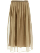 Brunello Cucinelli Silk Long Skirt