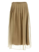 Brunello Cucinelli Silk Long Skirt