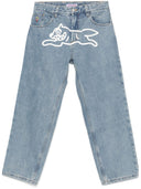 Icecream Check Lined Denim Jeans