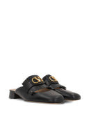 Valentino Garavani V Logo Signature Leather Slippers