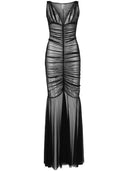 Norma Kamali Fishtail Lang kjole