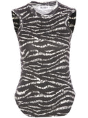 Attico Zebra Print Cotton Top