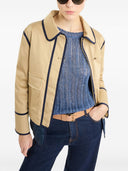 Fay Stretch Gabardine Caban Jacket