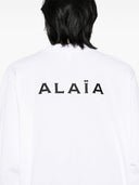 Alaia Logo Baumwollpullover