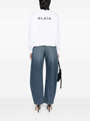 Alaia Logo Baumwollpullover