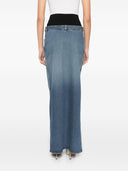 Alaia Denim Cotton Column Skirt