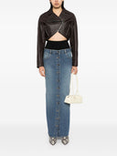 Alaia Denim Cotton Column Skirt