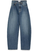 Jeans de algodón de mezclilla redonda de alaia